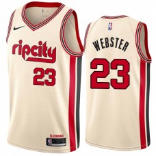 Portland Trail Blazers #23 Martell Webster Jersey -Cream 2019-2020 ripcity