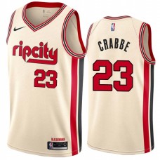 Portland Trail Blazers #23 Allen Crabbe Jersey -Cream 2019-2020 ripcity