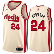 Portland Trail Blazers #24 Willie Norwood Jersey -Cream 2019-2020 ripcity