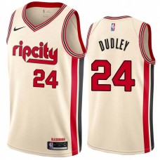 Portland Trail Blazers #24 Chris Dudley Jersey -Cream 2019-2020 ripcity