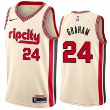 Portland Trail Blazers #24 Stephen Graham Jersey -Cream 2019-2020 ripcity