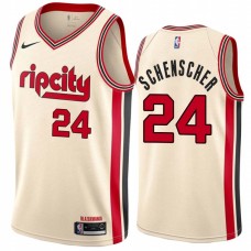 Portland Trail Blazers #24 Luke Schenscher Jersey -Cream 2019-2020 ripcity