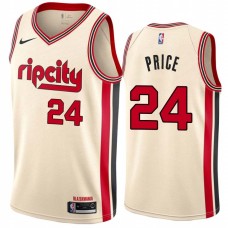 Portland Trail Blazers #24 Ronnie Price Jersey -Cream 2019-2020 ripcity