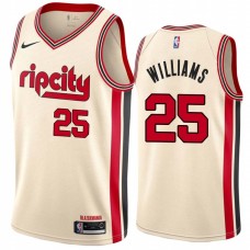 Portland Trail Blazers #25 Mo Williams Jersey -Cream 2019-2020 ripcity