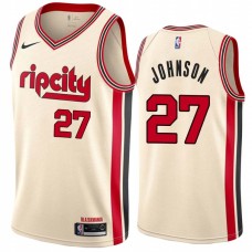 Portland Trail Blazers #27 John Johnson Jersey -Cream 2019-2020 ripcity