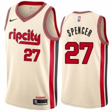 Portland Trail Blazers #27 Elmore Spencer Jersey -Cream 2019-2020 ripcity