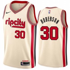 Portland Trail Blazers #30 Rick Roberson Jersey -Cream 2019-2020 ripcity