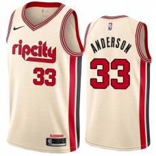 Portland Trail Blazers #33 Dan Anderson Jersey -Cream 2019-2020 ripcity