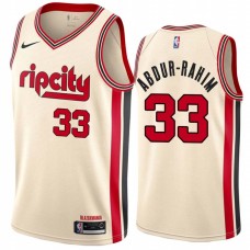 Portland Trail Blazers #33 Shareef Abdur-Rahim Jersey -Cream 2019-2020 ripcity