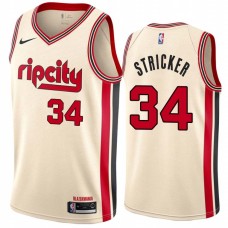 Portland Trail Blazers #34 Bill Stricker Jersey -Cream 2019-2020 ripcity