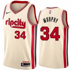 Portland Trail Blazers #34 Ronnie Murphy Jersey -Cream 2019-2020 ripcity