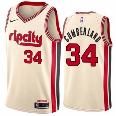 Portland Trail Blazers #34 Jarron Cumberland Jersey -Cream 2019-2020 ripcity