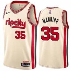 Portland Trail Blazers #35 Ed Manning Jersey -Cream 2019-2020 ripcity