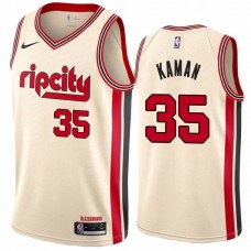 Portland Trail Blazers #35 Chris Kaman Jersey -Cream 2019-2020 ripcity