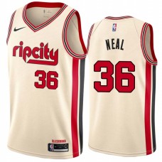 Portland Trail Blazers #36 Lloyd Neal Jersey -Cream 2019-2020 ripcity