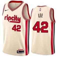 Portland Trail Blazers #42 Greg Lee Jersey -Cream 2019-2020 ripcity