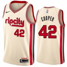 Portland Trail Blazers #42 Wayne Cooper Jersey -Cream 2019-2020 ripcity