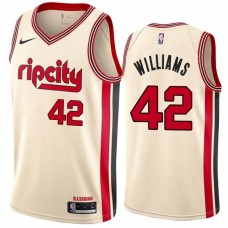 Portland Trail Blazers #42 Walt Williams Jersey -Cream 2019-2020 ripcity