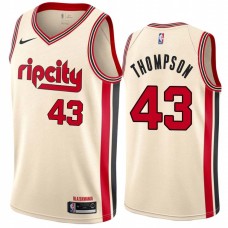 Portland Trail Blazers #43 Mychal Thompson Jersey -Cream 2019-2020 ripcity