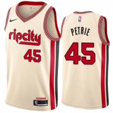 Portland Trail Blazers #45 Geoff Petrie Jersey -Cream 2019-2020 ripcity