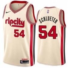 Portland Trail Blazers #54 Dale Schlueter Jersey -Cream 2019-2020 ripcity