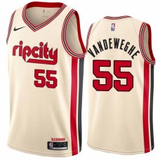 Portland Trail Blazers #55 Kiki Vandeweghe Jersey -Cream 2019-2020 ripcity