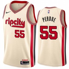 Portland Trail Blazers #55 Will Perdue Jersey -Cream 2019-2020 ripcity