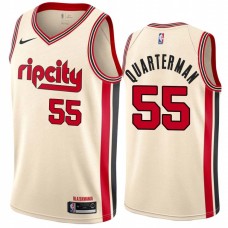 Portland Trail Blazers #55 Tim Quarterman Jersey -Cream 2019-2020 ripcity