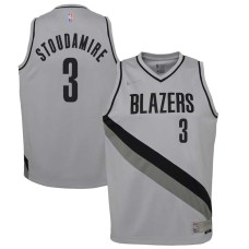 Portland Trail Blazers #3 Damon Stoudamire Jersey -Gray Earned