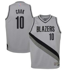 Portland Trail Blazers #10 Omar Cook Jersey -Gray Earned