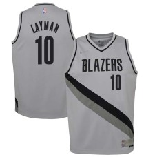 Portland Trail Blazers #10 Jake Layman Jersey -Gray Earned