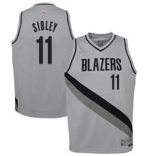 Portland Trail Blazers #11 Mark Sibley Jersey -Gray Earned