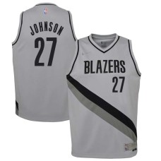 Portland Trail Blazers #27 John Johnson Jersey -Gray Earned