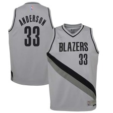 Portland Trail Blazers #33 Dan Anderson Jersey -Gray Earned