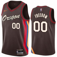 Portland Trail Blazers #00 Enes Freedom Jersey -Oregon 2020-2021 City