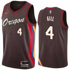 Portland Trail Blazers #4 Eddie Gill Jersey -Oregon 2020-2021 City