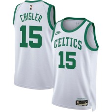 Boston Celtics #15 Hal Crisler Jersey -White Classic