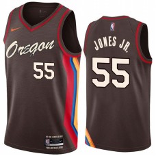 Portland Trail Blazers #55 Derrick Jones Jr Jersey -Oregon 2020-2021 City