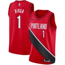 Portland Trail Blazers #1 Ike Diogu Jersey -Red