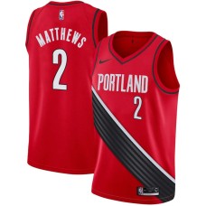 Portland Trail Blazers #2 Wesley Matthews Jersey -Red