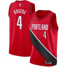 Portland Trail Blazers #4 Carlos Rogers Jersey -Red