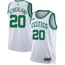 Boston Celtics #20 Erick Strickland Jersey -White Classic