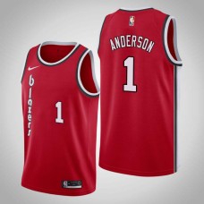 Portland Trail Blazers #1 Derek Anderson Jersey -Red Classic