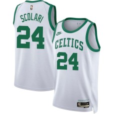 Boston Celtics #24 Fred Scolari Jersey -White Classic