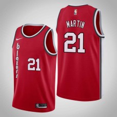 Portland Trail Blazers #21 Brian Martin Jersey -Red Classic