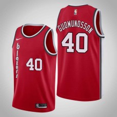 Portland Trail Blazers #40 Petur Gudmundsson Jersey -Red Classic