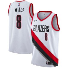 Portland Trail Blazers #8 Patty Mills Jersey -White