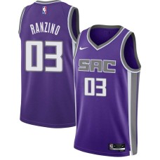 Sacramento Kings #03 Sam Ranzino Jersey -2021-2022 Purple