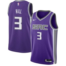 Sacramento Kings #3 George Hill Jersey -2021-2022 Purple