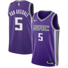 Sacramento Kings #5 Tom Van Arsdale Jersey -2021-2022 Purple